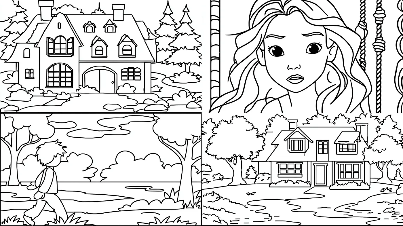Whimsical Black and White Illustrations with a Childhood Nostalgia - Midjourney sref style