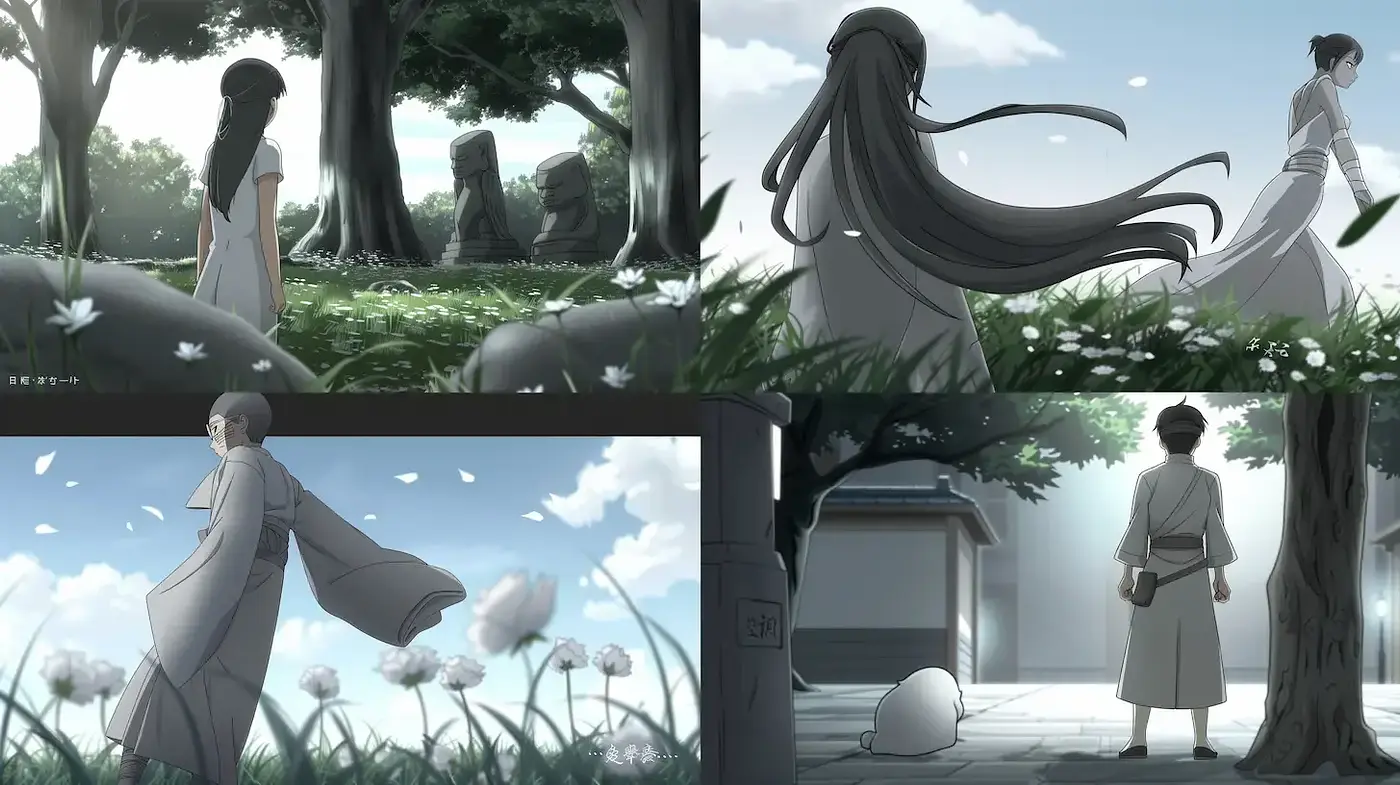 Dreamy and Ethereal Anime-Inspired Visuals with Nature Infusion - Midjourney sref style
