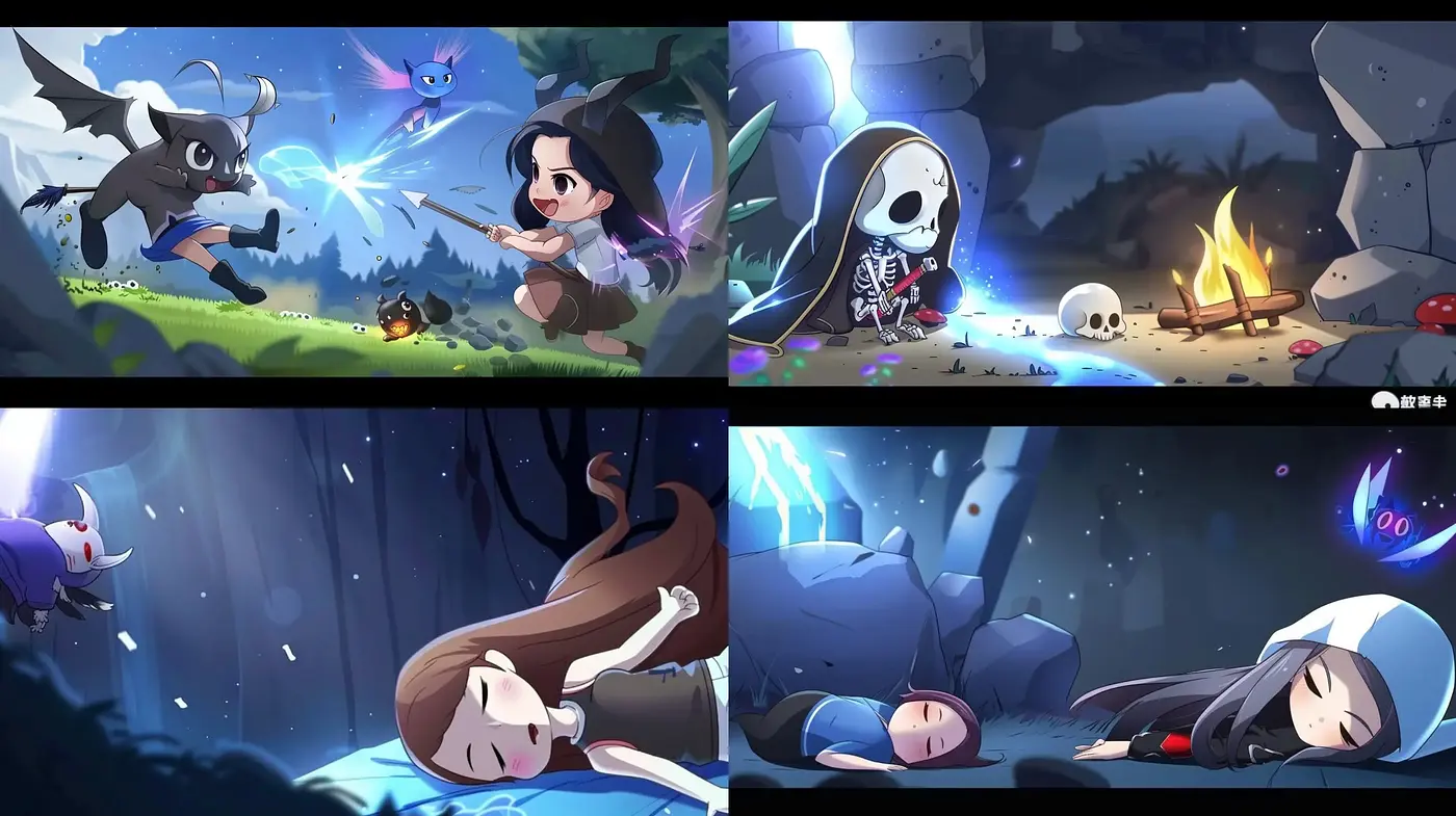 Enchanting Nighttime Anime-Inspired Vignettes - Midjourney sref style
