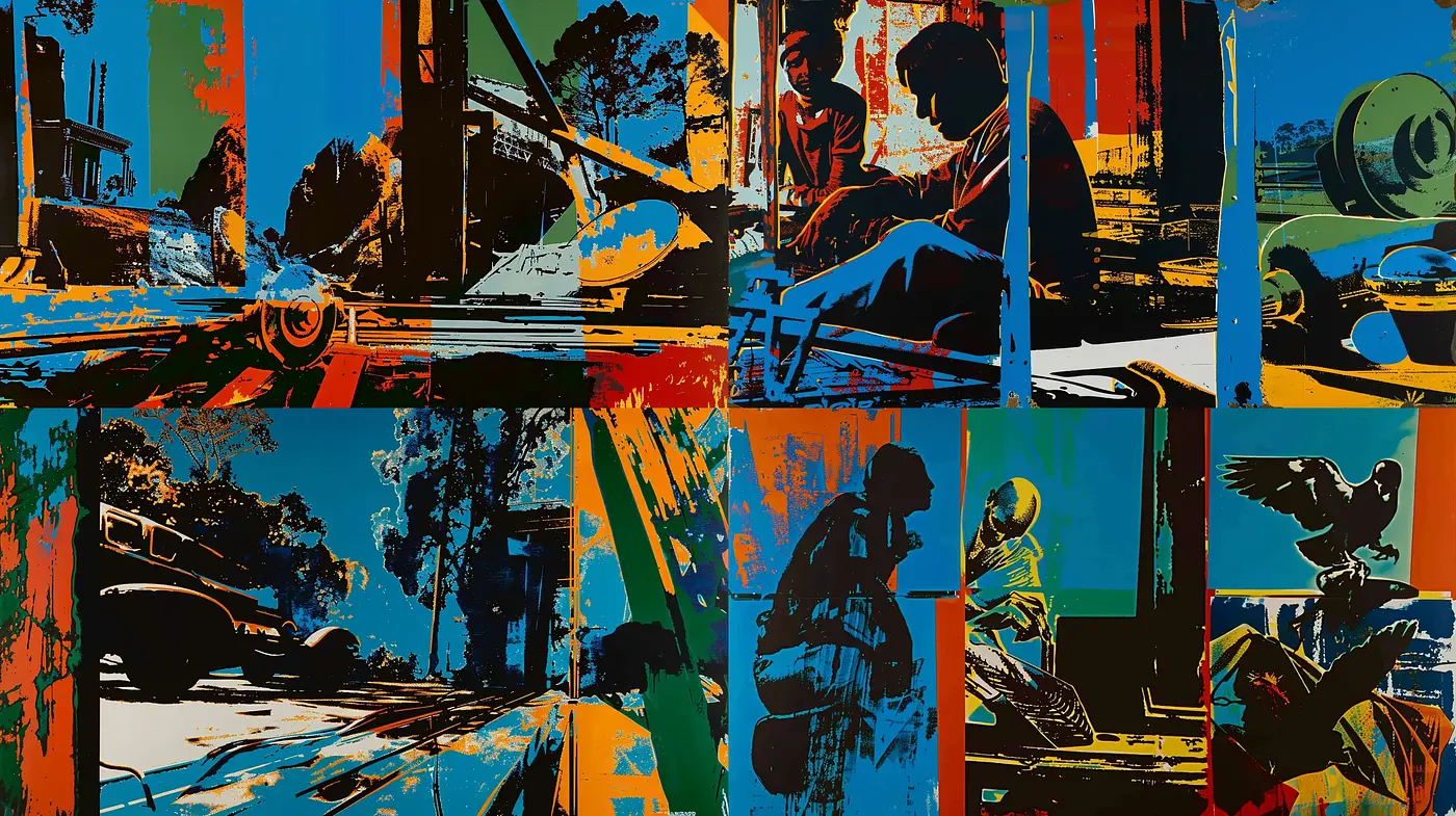 Eclectic Graphic Novel Fusion with a Vivid Expressionist Twist - Midjourney sref style
