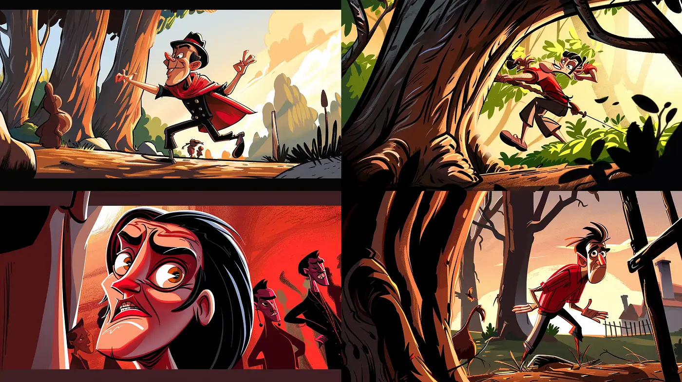 Dynamic Storybook Adventure Illustrations - Midjourney sref style