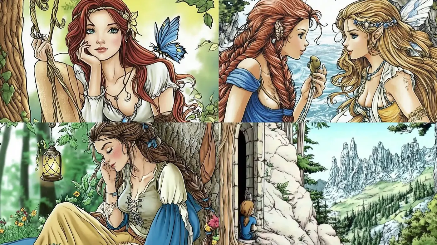 Enchanted Storybook Illustration Style - Midjourney sref style