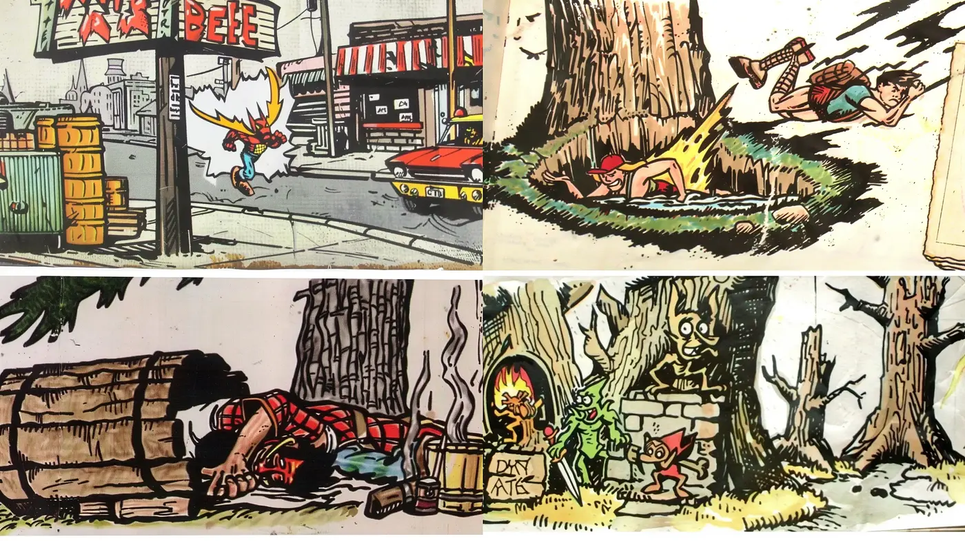 Dynamic Graphic Novel Flair with Vintage Undertones - Midjourney sref style