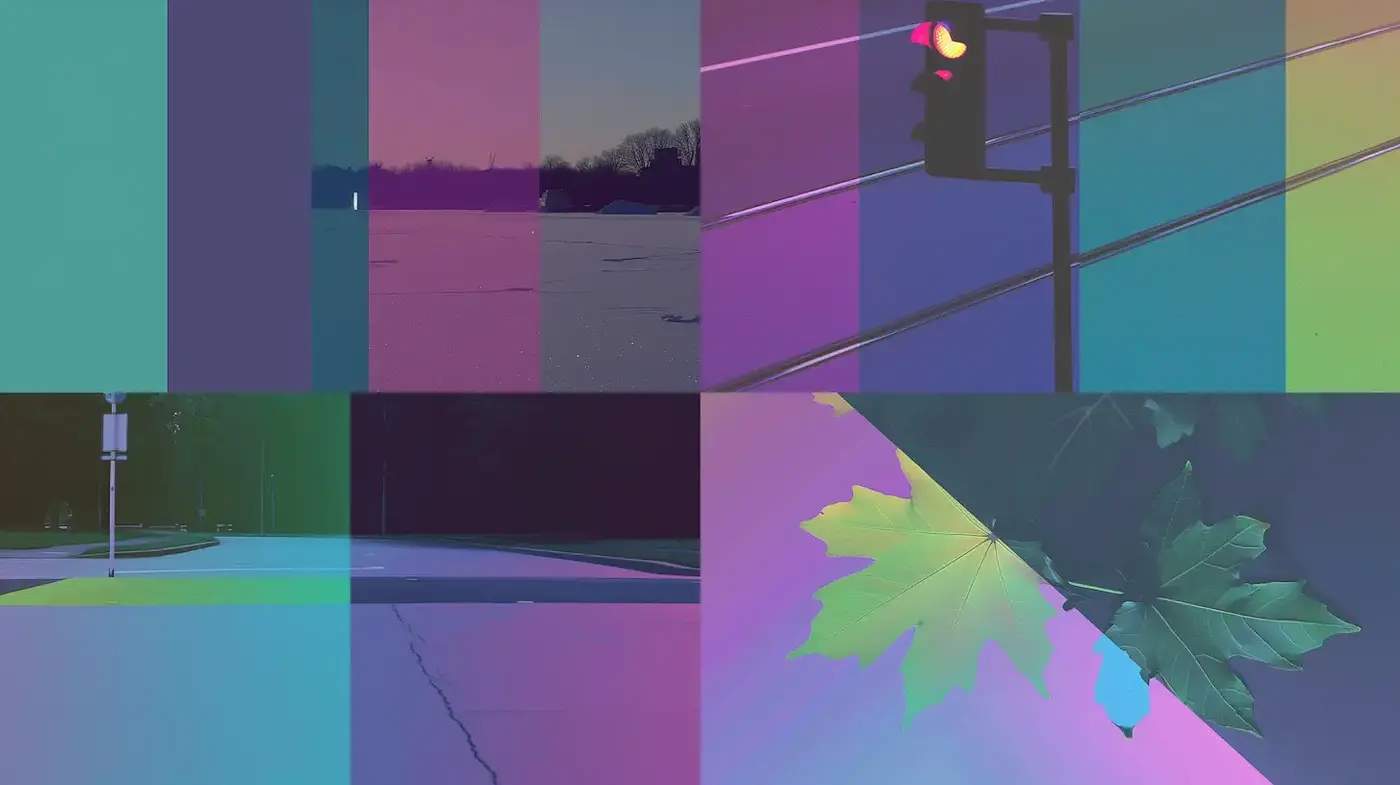 Vibrant Digital Interplay with Geometric Fragmentation - Midjourney sref style