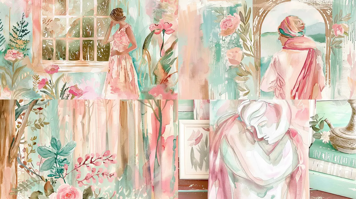 Whimsical Pastel Dreamscape with Painterly Impressionism - Midjourney sref style