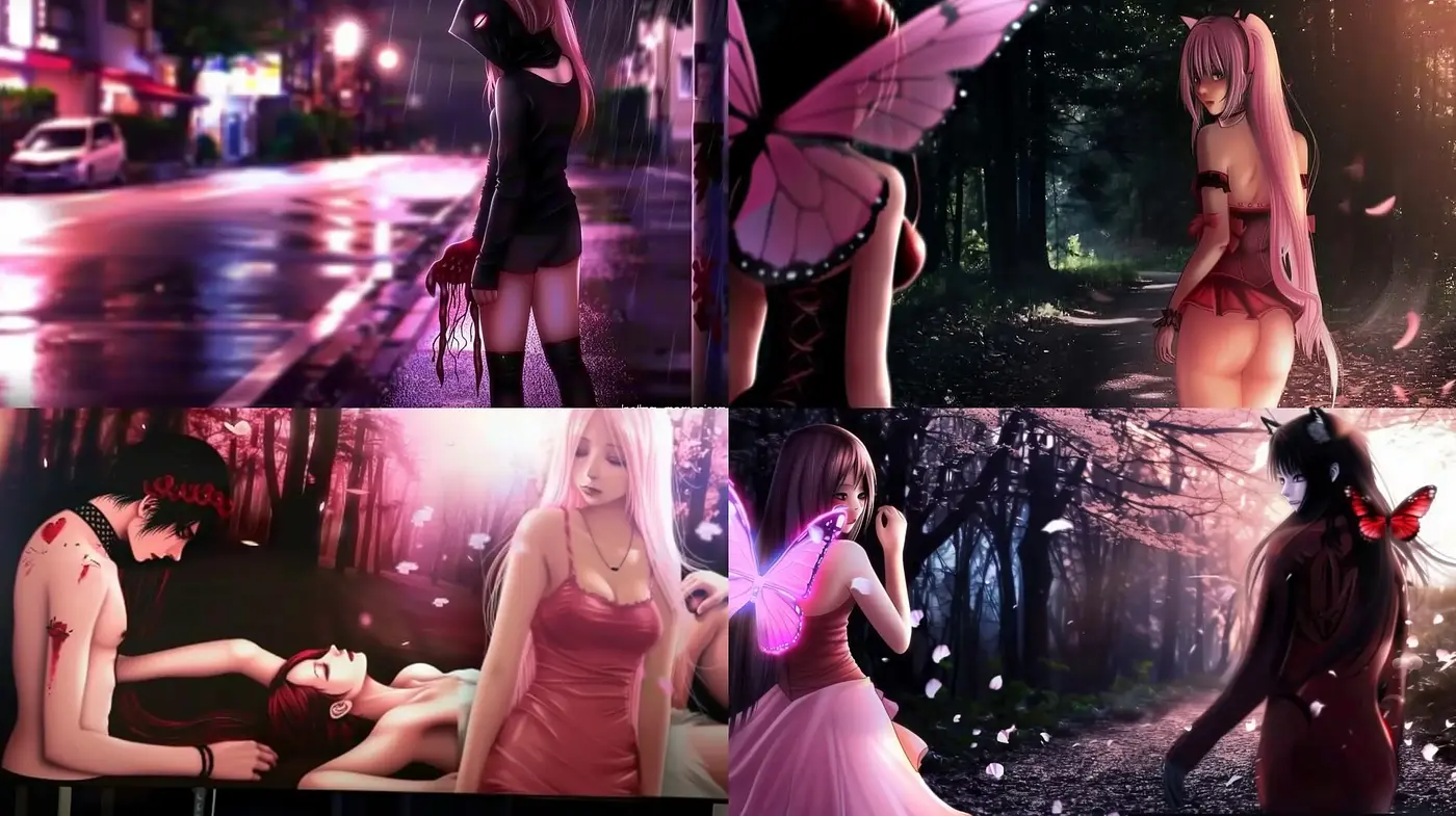 Ethereal Twilight Dreamscape: A Fusion of Anime Elements and Dusky Hues - Midjourney sref style