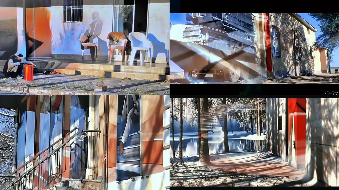 Abstracted Realism with Distinctive Warm Tones and Urban Touch - Midjourney sref style