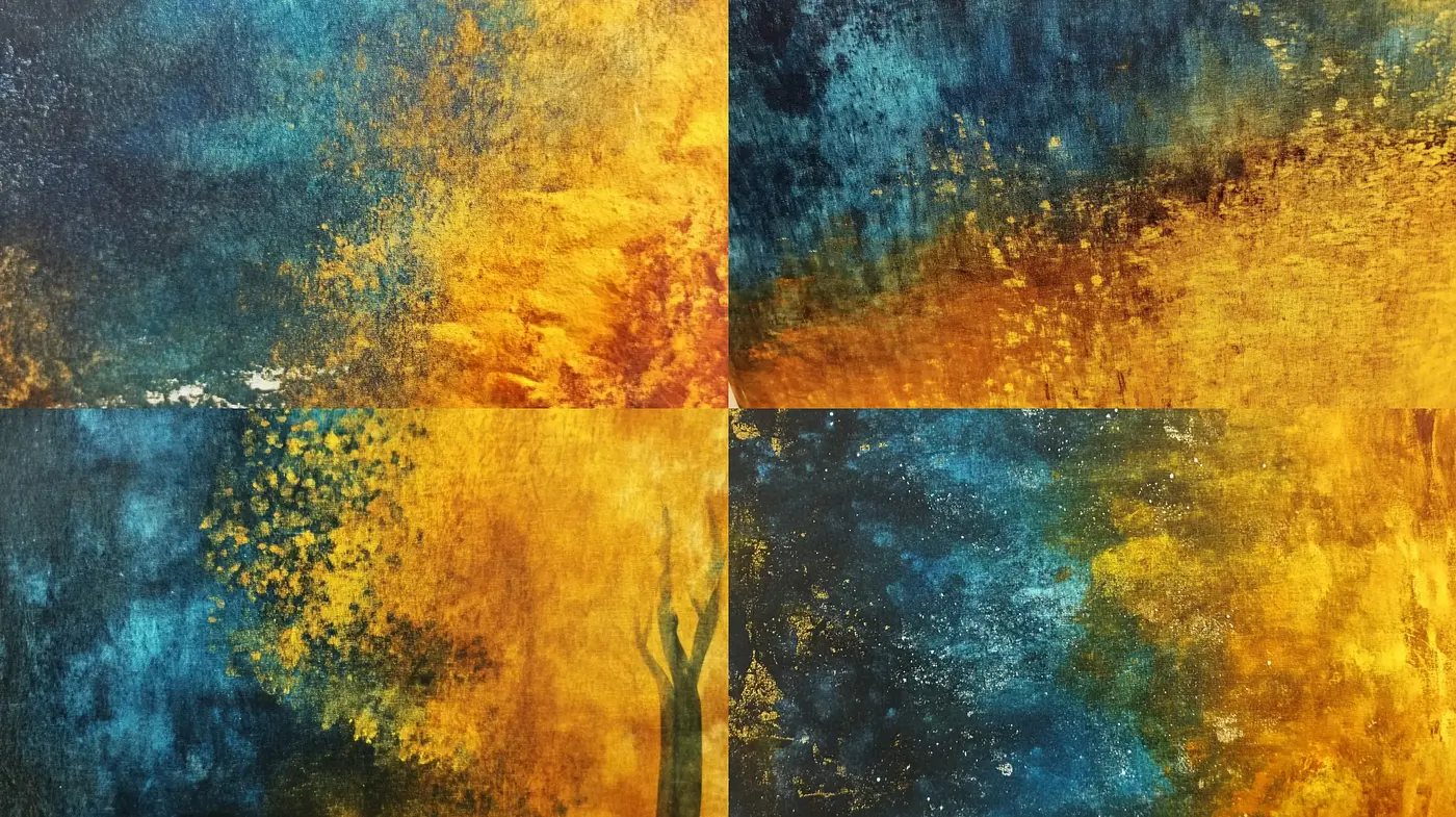 Astral Ocean Meets Molten Gold - An Abstract Fusion of Textures and Tones - Midjourney sref style