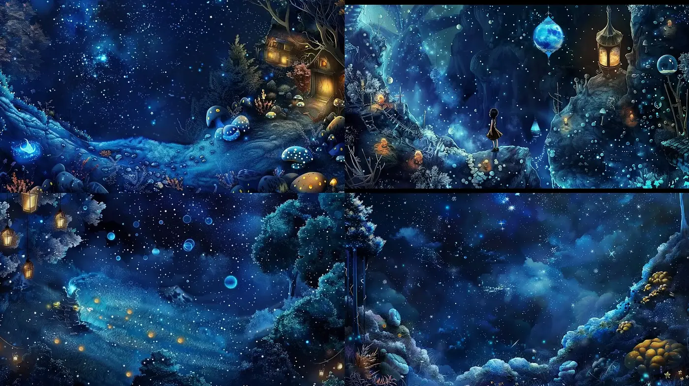 Enigmatic Celestial Dreamscape Fusion - Midjourney sref style