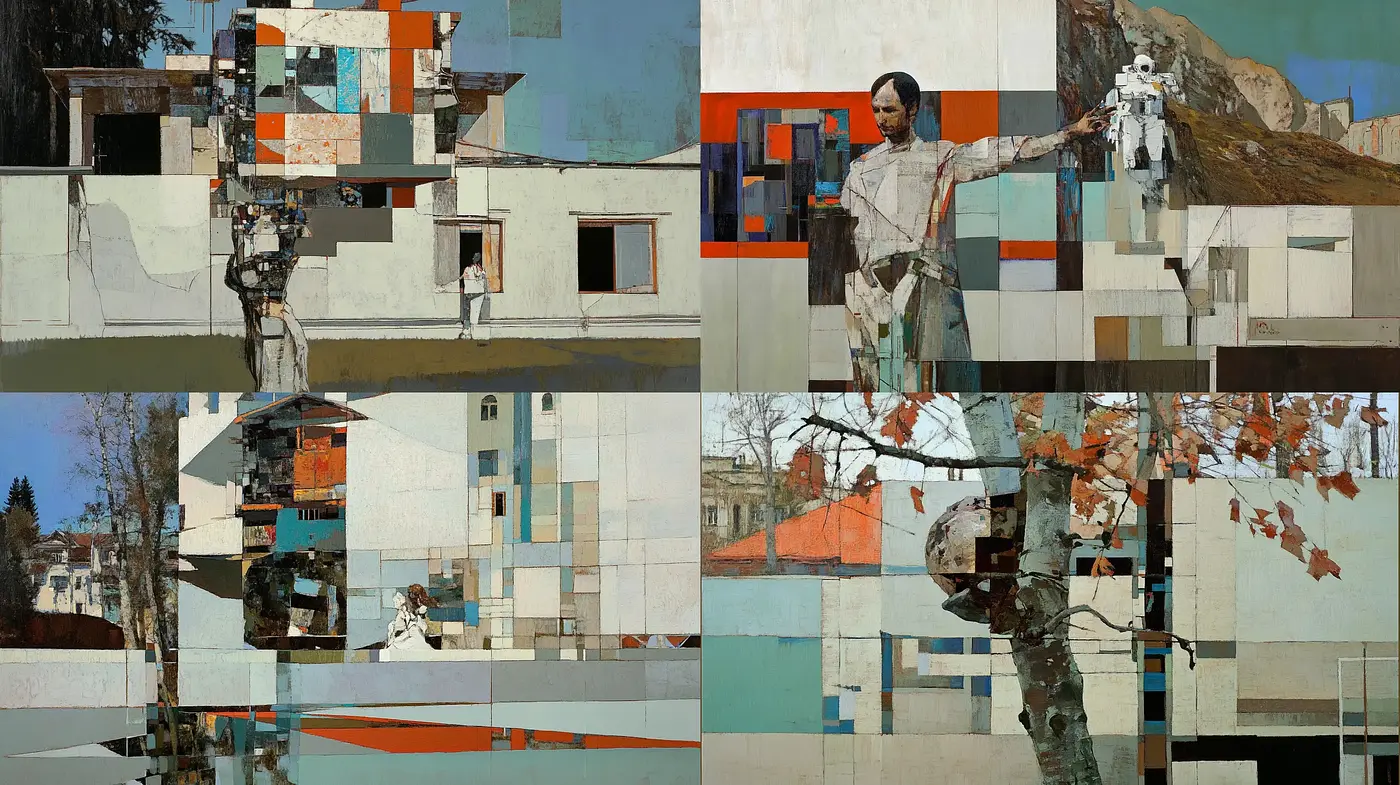 Geometric Harmonies in Earthy and Pastel Hues - Midjourney sref style