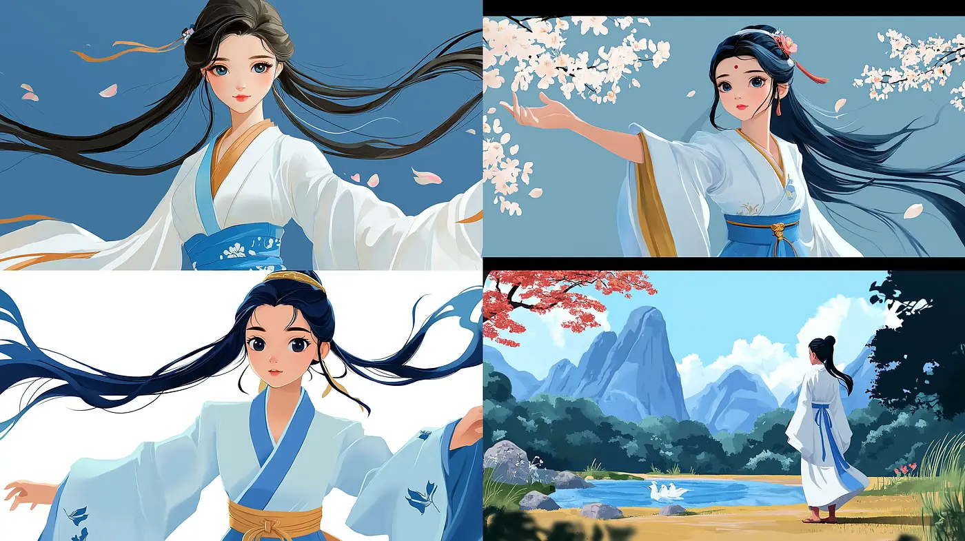 Ethereal Elegance: A Fusion of Classic Asian Animation and Contemporary Digital Painting - Midjourney sref style