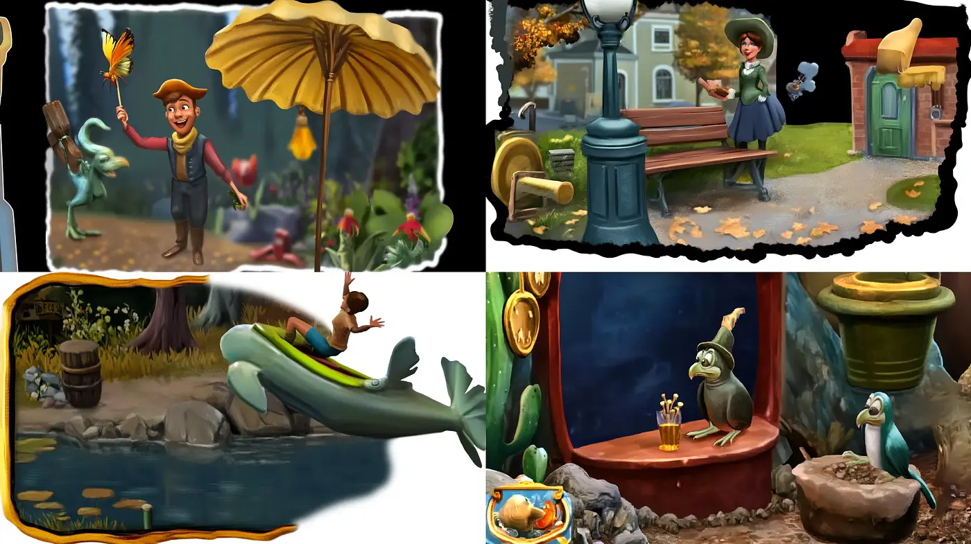 Storybook Whimsy in Lush and Vivid Illustrative Art - Midjourney sref style