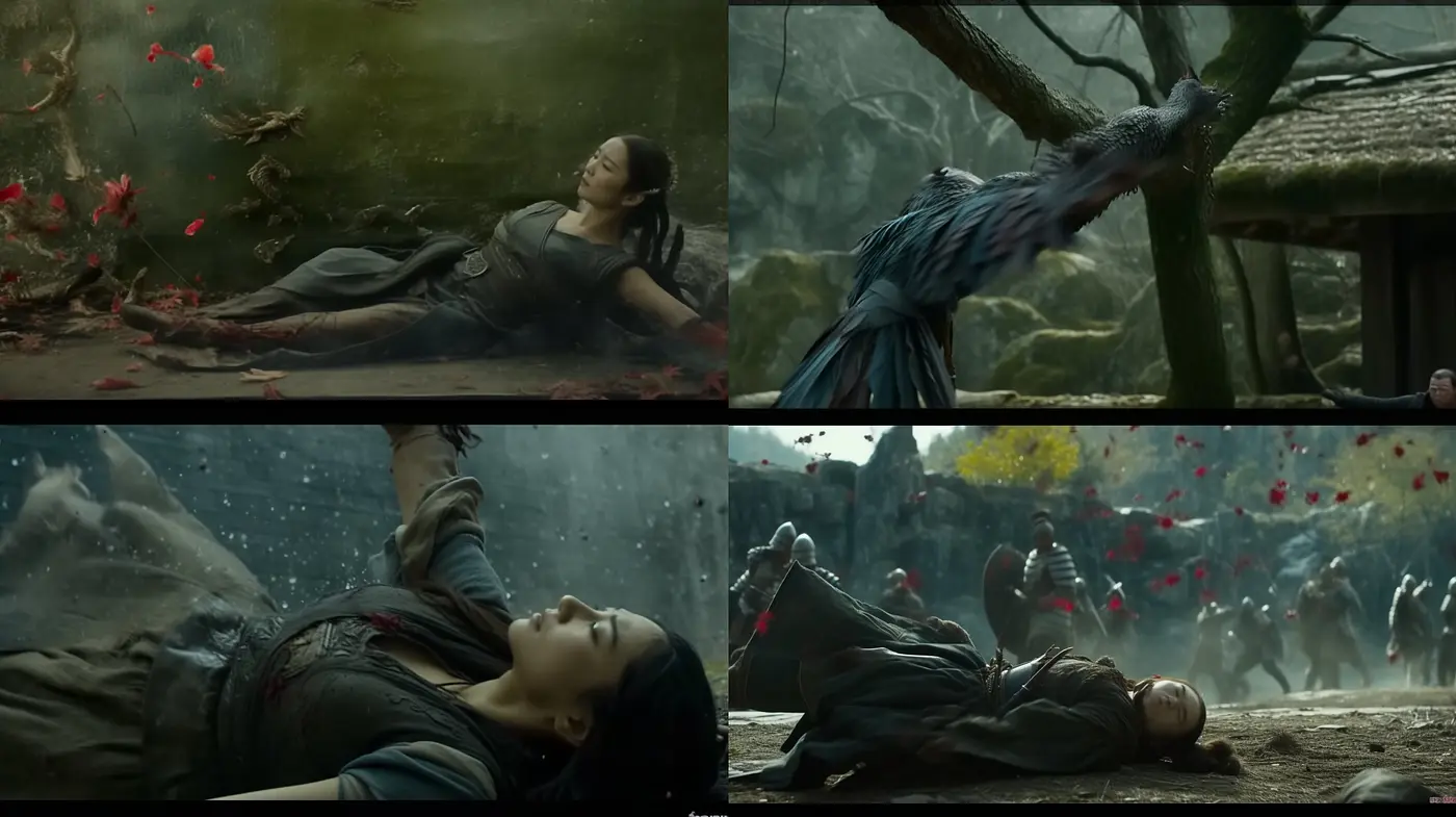 Ethereal Cinematic Elegance: A Harmonious Blend of Muted Tones and Dreamlike Textures - Midjourney sref style