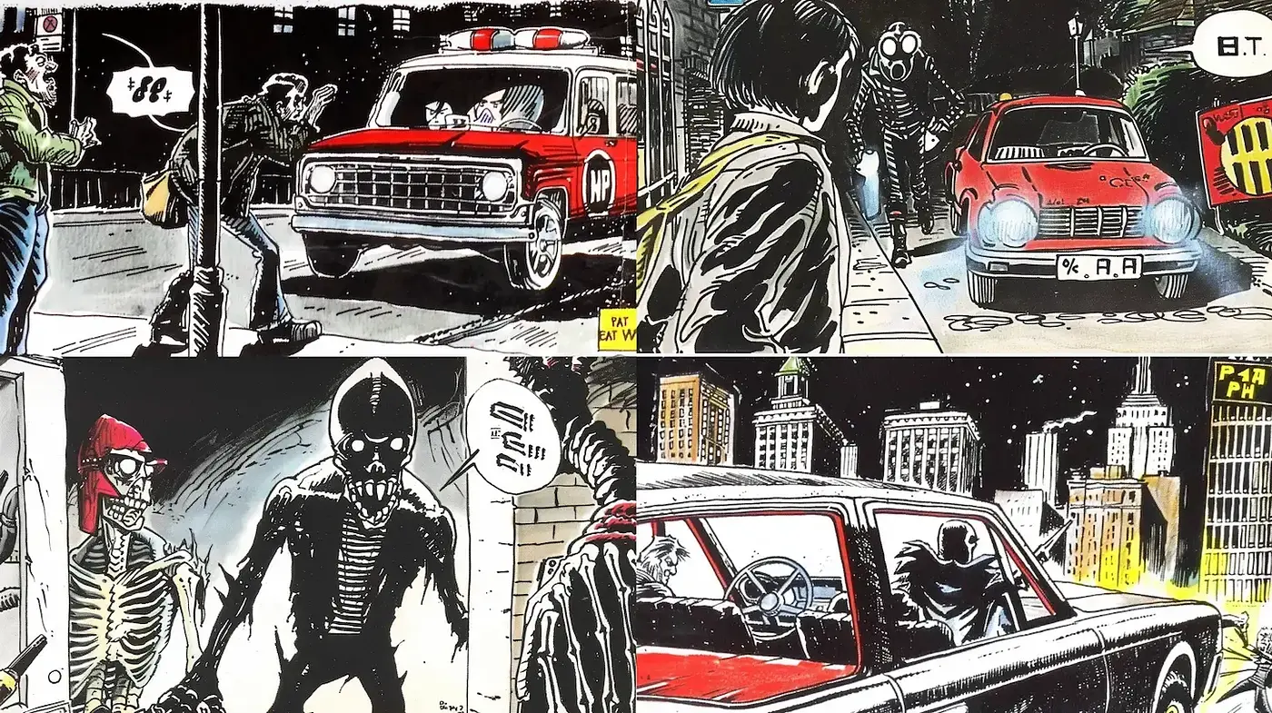 Dark Urban Noir with Graphic Novel Influences - Midjourney sref style