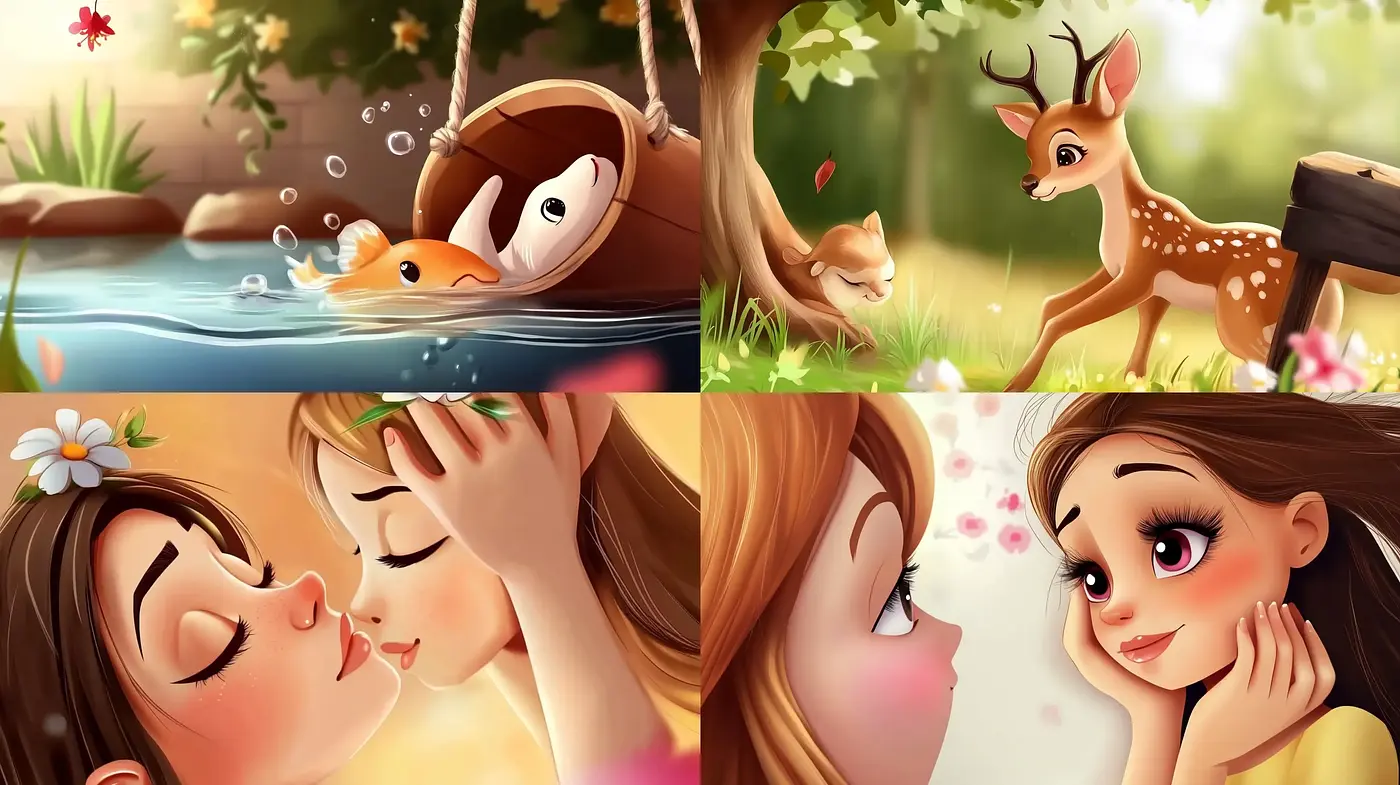 Warm and Whimsical Storybook Illustrations - Midjourney sref style