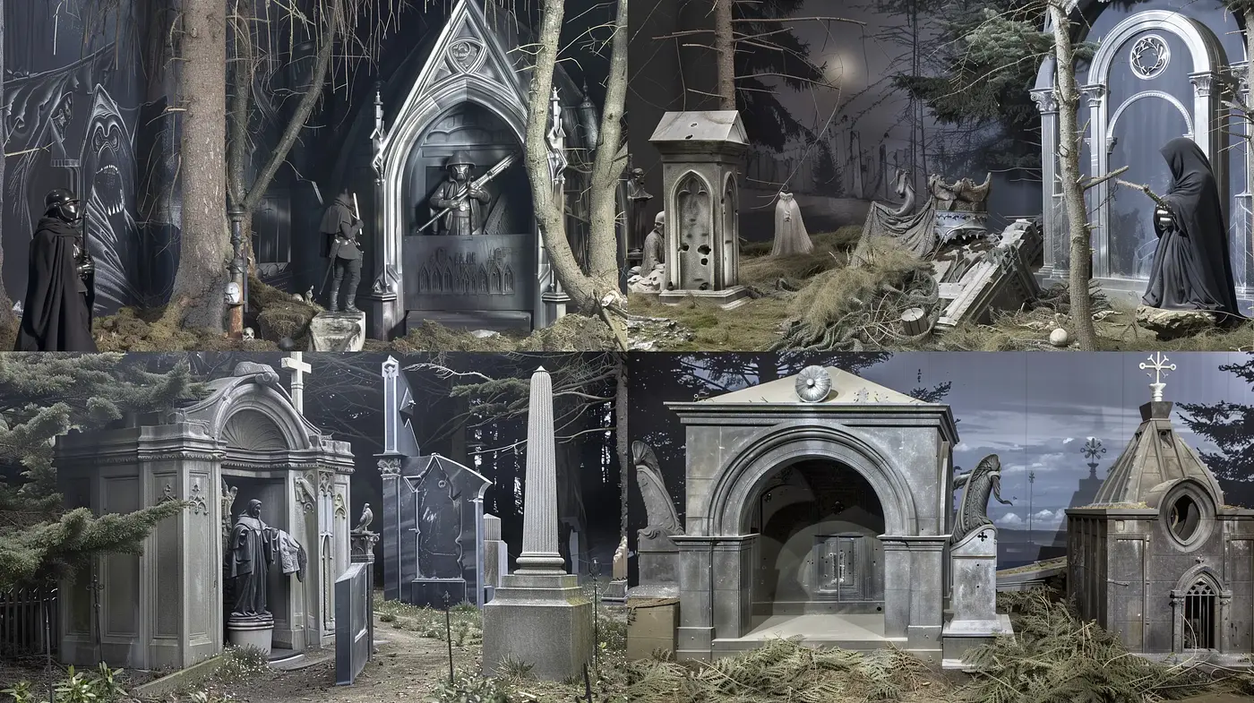Ethereal Gothic Nocturnes: A Homage to Supernatural Romanticism in Digital Art - Midjourney sref style