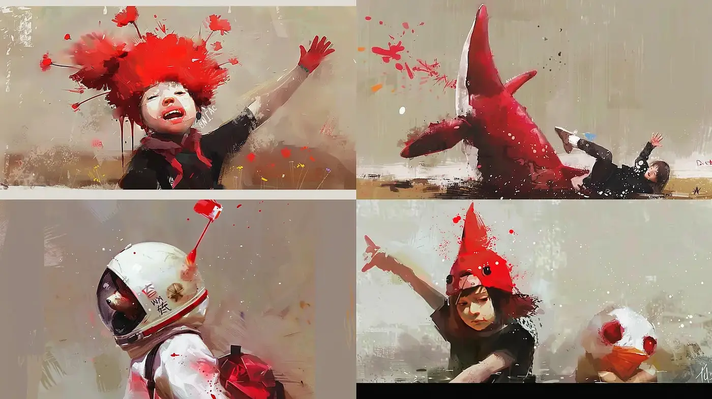 Expressive and Playful Art Style with Vibrant Textures - Midjourney sref style