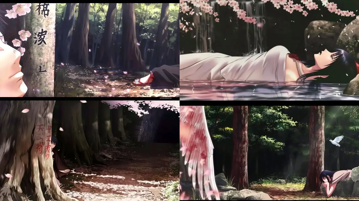 Enchanted Forest Reverie: An Anime-Inspired Dreamlike Digital Artwork - Midjourney sref style
