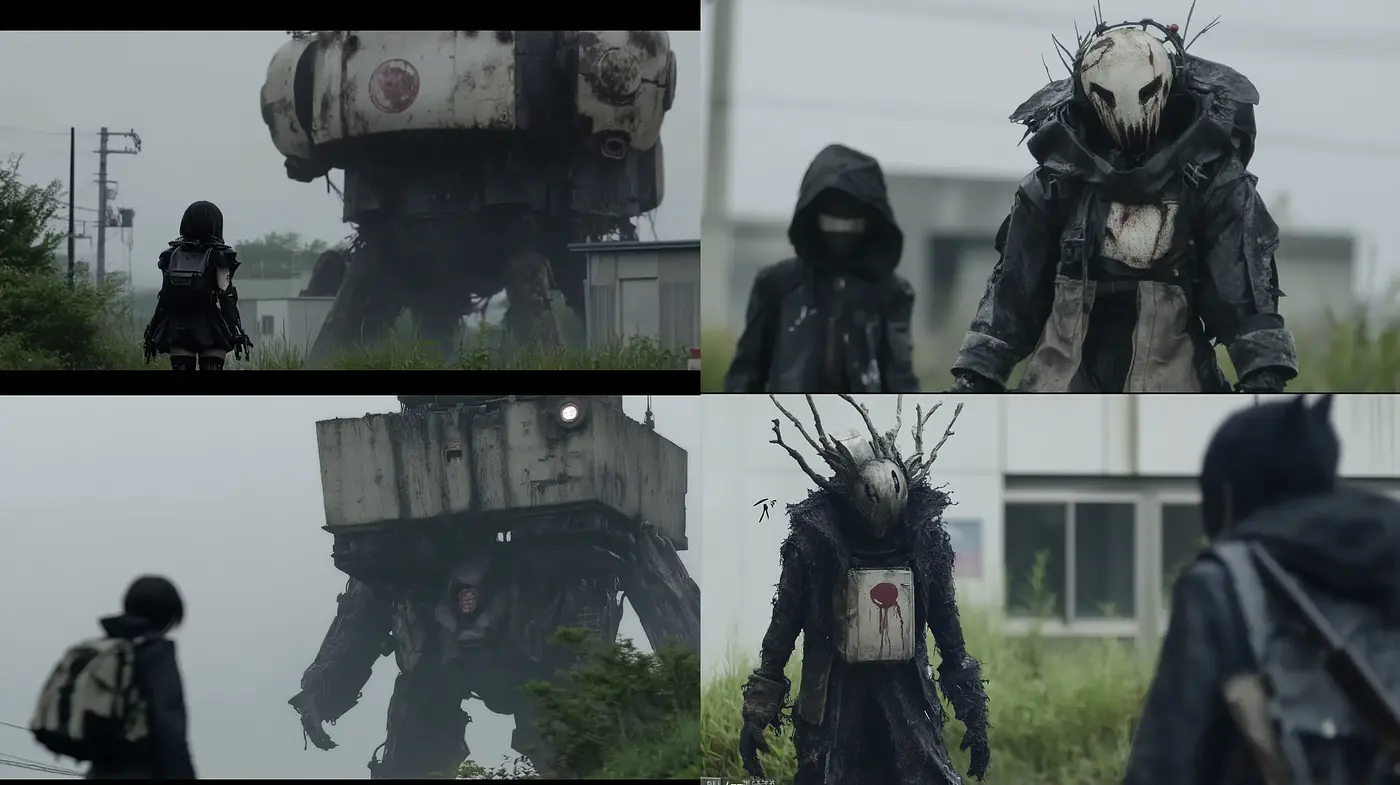 Dystopian Vignettes with a Somber Palette - Midjourney sref style