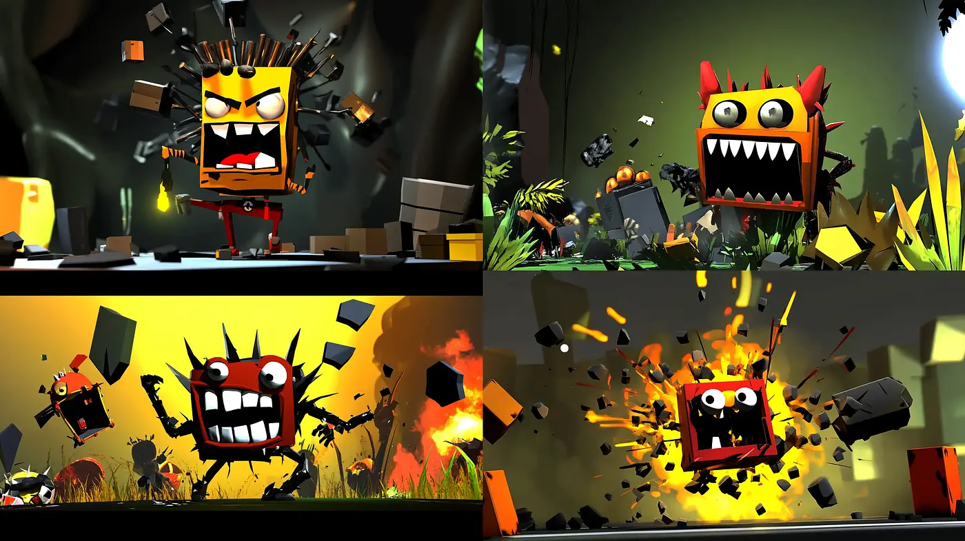 Explosive Cartoon Dynamism: A Vibrant Study of Comical Chaos - Midjourney sref style