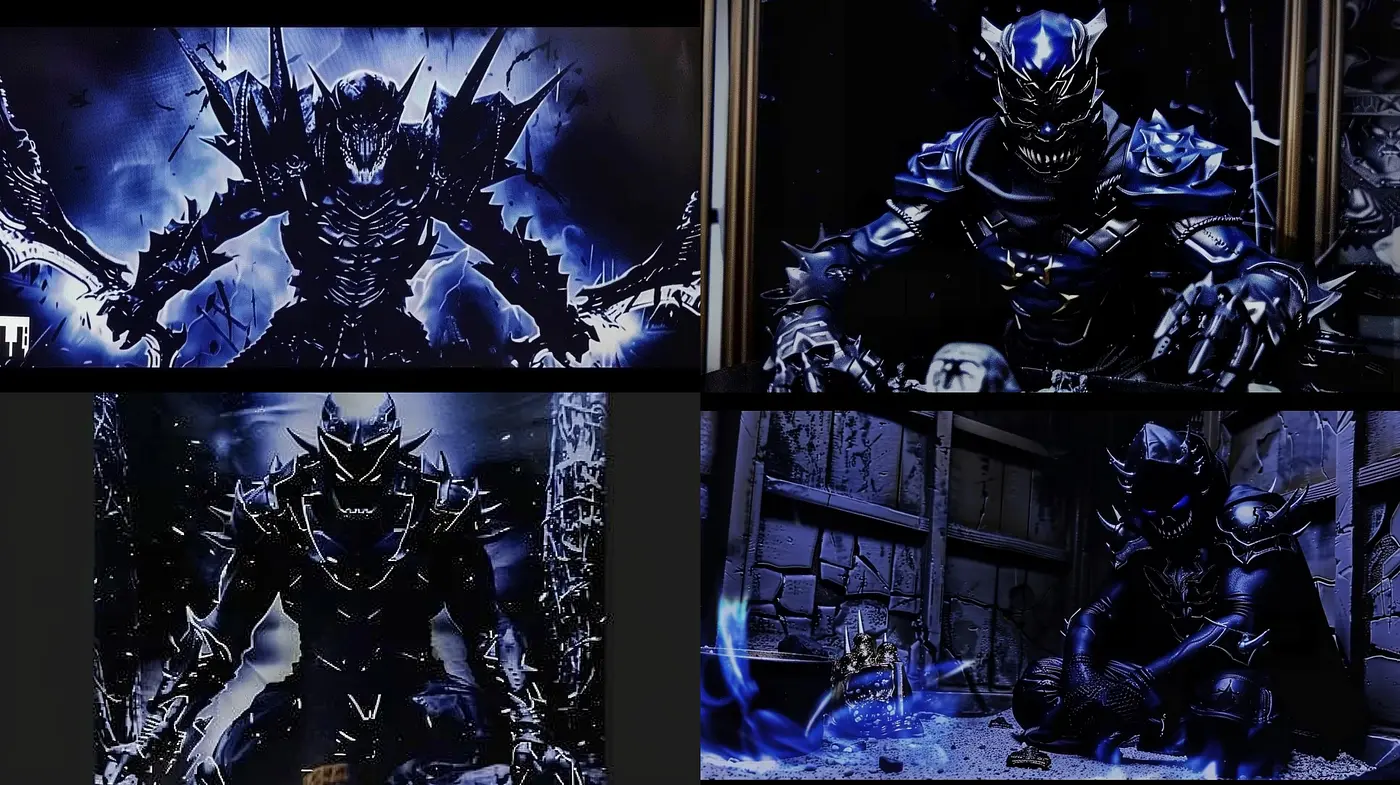 MidnightChromaticArmor: Consistent Elements of Style and Mood in Dark Tonal Imagery - Midjourney sref style