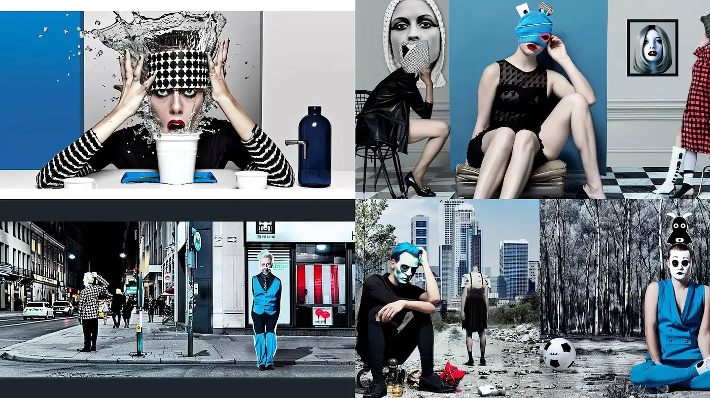Contemporary Surrealism with Playful Aesthetic Elements - Midjourney sref style