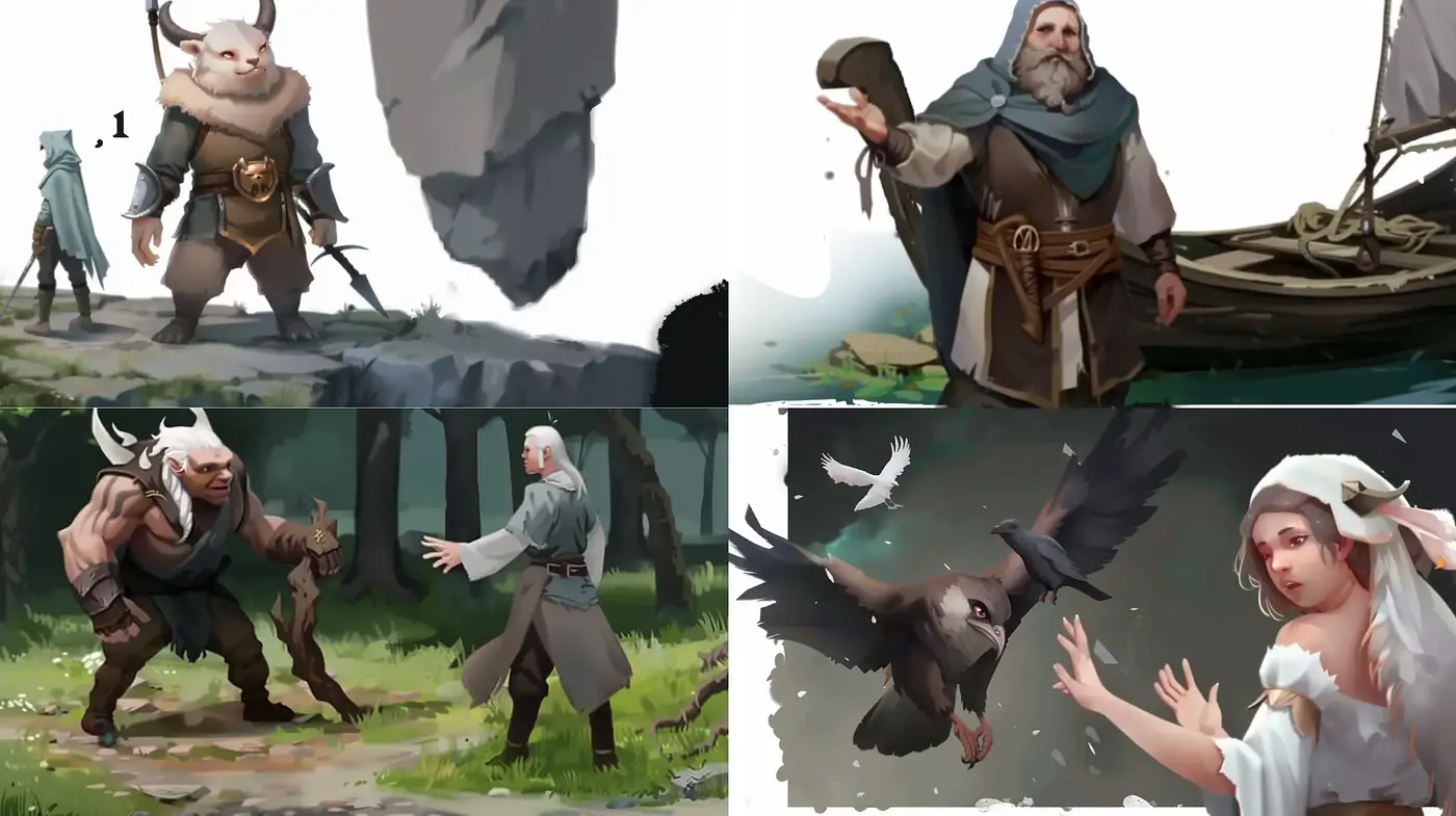 Fantasy-Inspired Painterly Illustration Technique - Midjourney sref style
