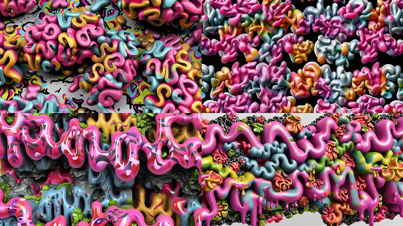 Surreal Melting Dreamscape in Vivid Tones - Midjourney sref style