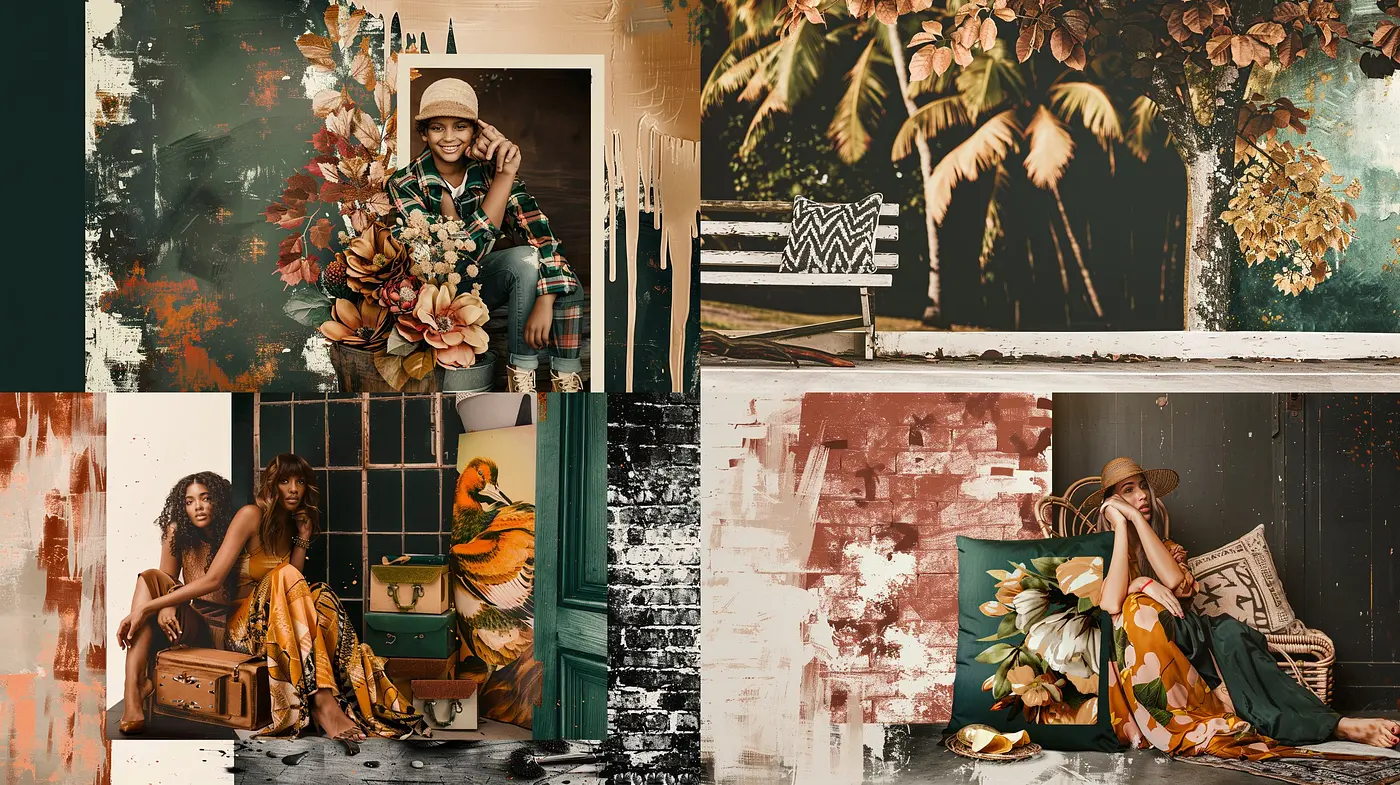 Earthen Tones Blended with Modern Textural Expressions - Midjourney sref style