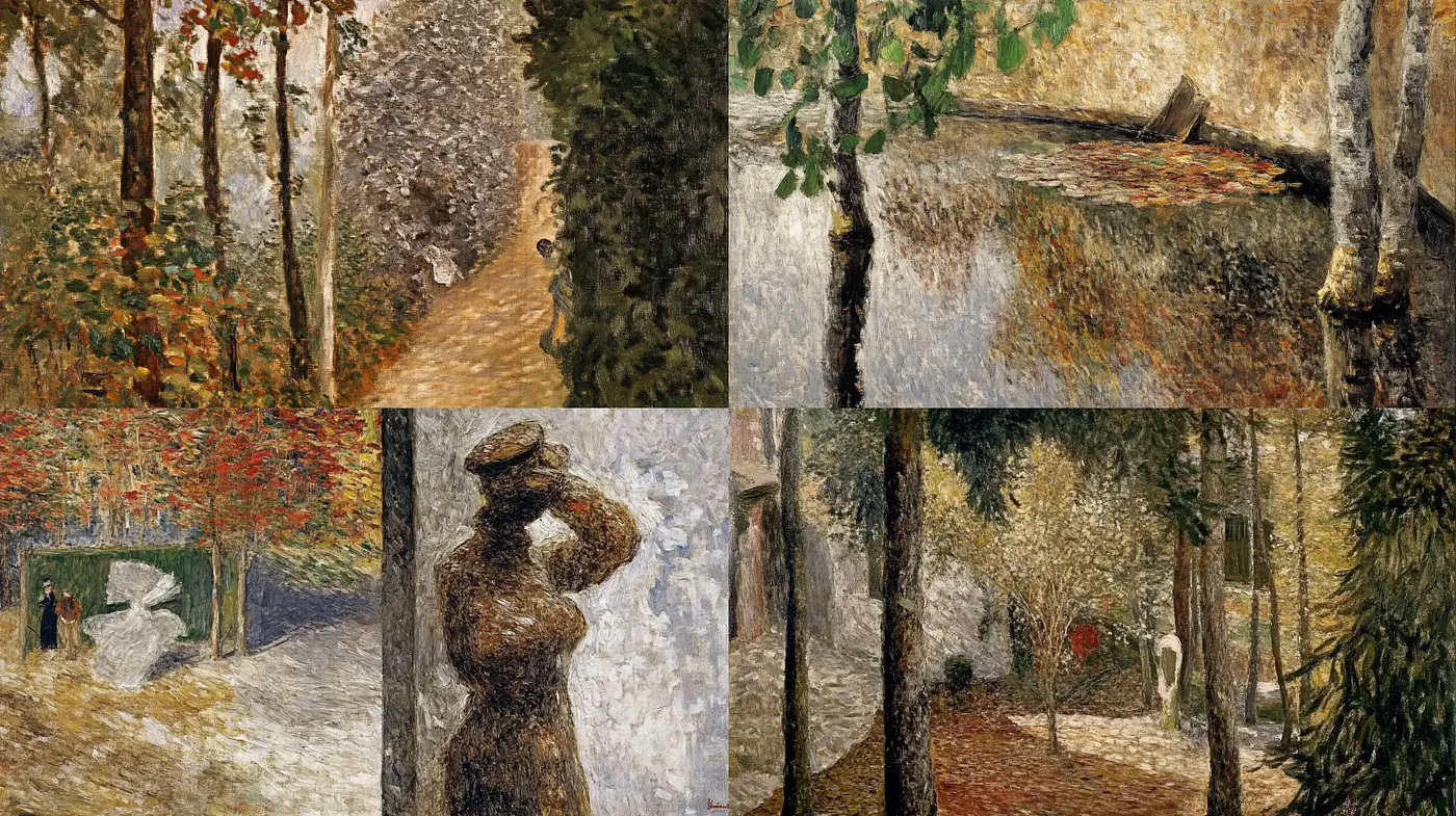 Autumnal Impressionist Reverie: A Cohesive Exploration of Light and Nature - Midjourney sref style