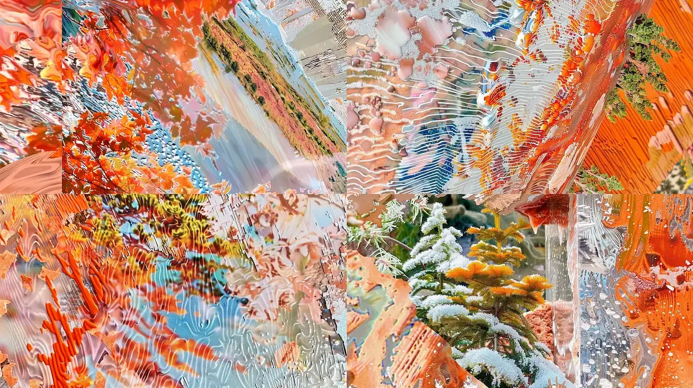 Dynamic Brushstroke Fusion: A Vivid Tapestry of Textural Artistry - Midjourney sref style