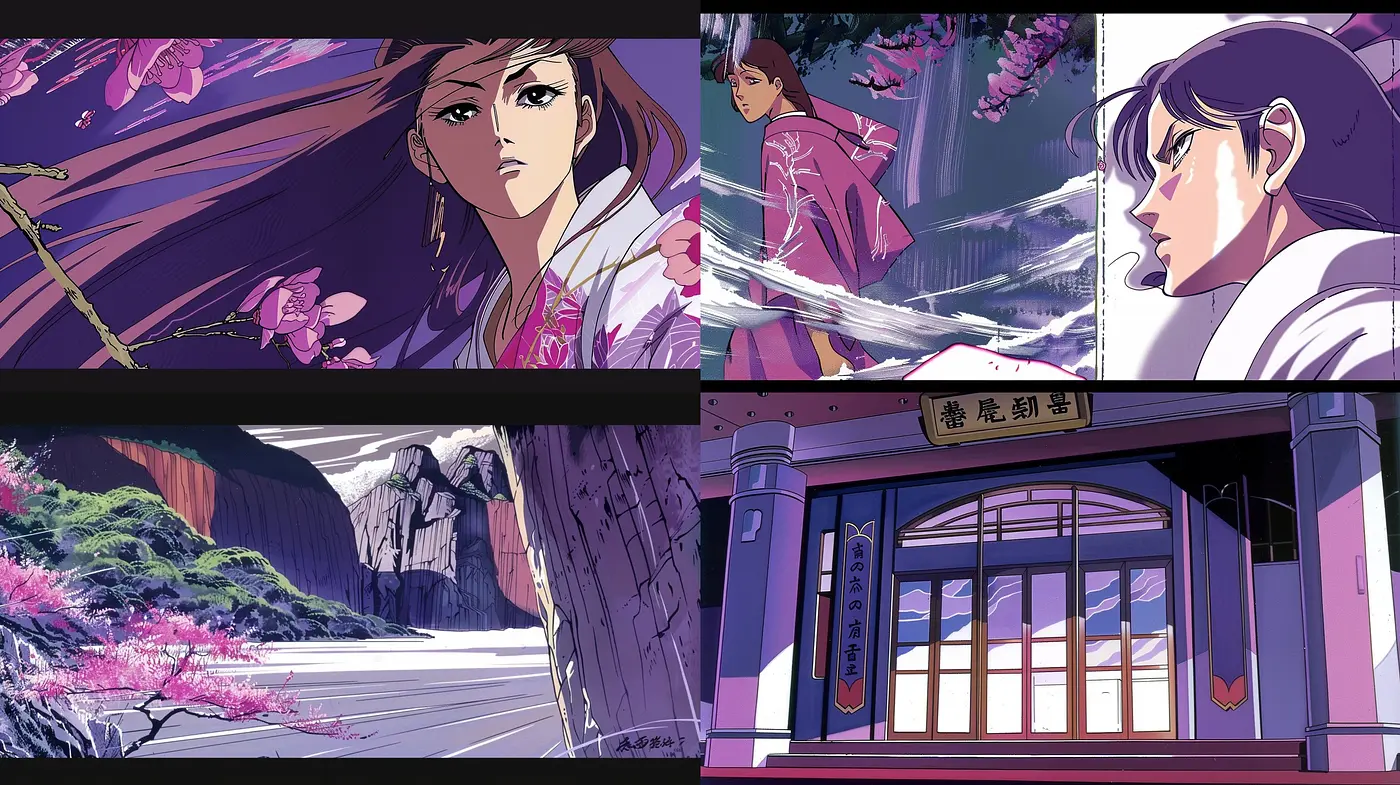 Ethereal Twilight Hues in Stylized Anime Tableaux - Midjourney sref style