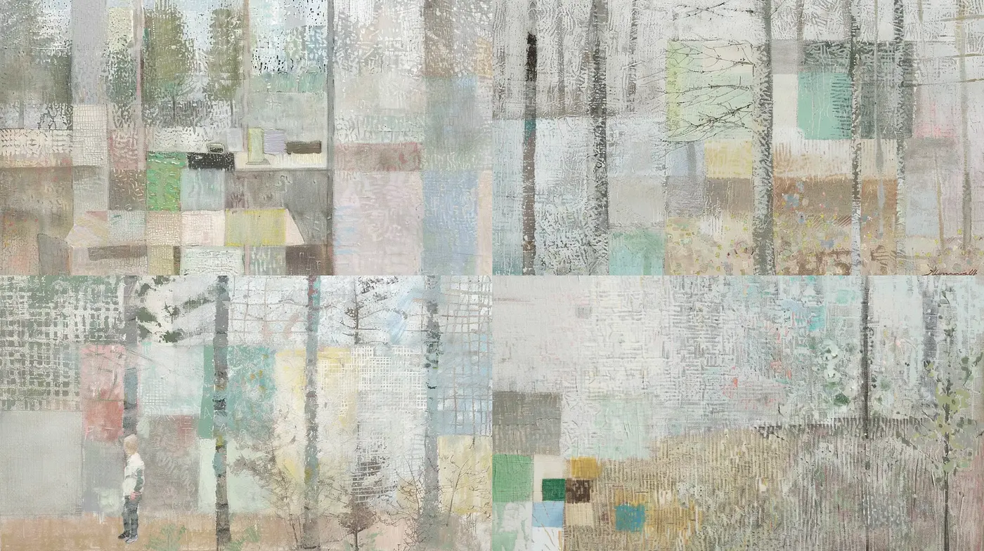 Textured Tranquility: A Tapestry of Time-Worn Tints - Midjourney sref style