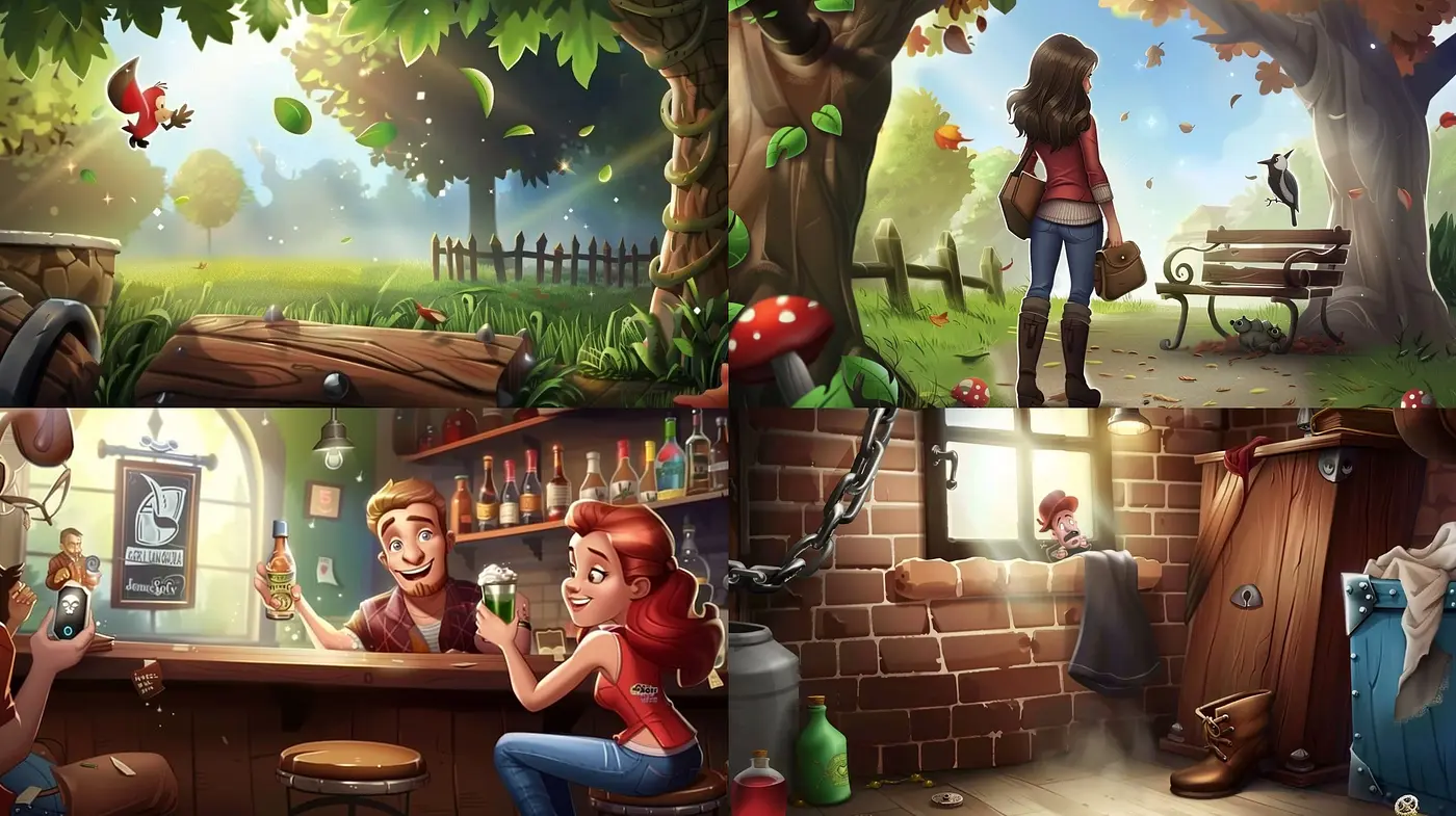 Consistently Stylized Artworks Weaving Warm Tones and Textured Nostalgia - Midjourney sref style