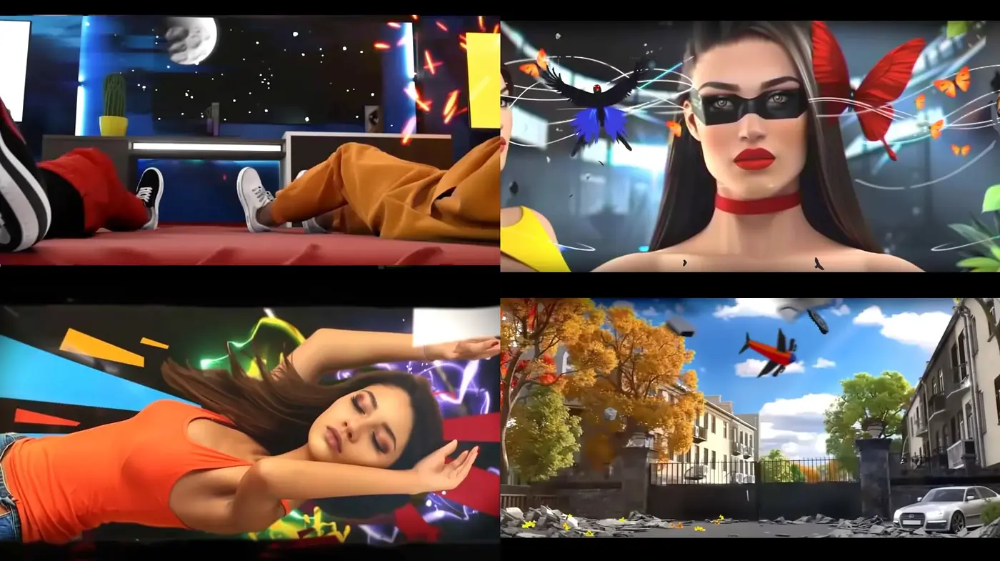 Contemporary Surrealistic Dreamscape in Vivid Hues - Midjourney sref style