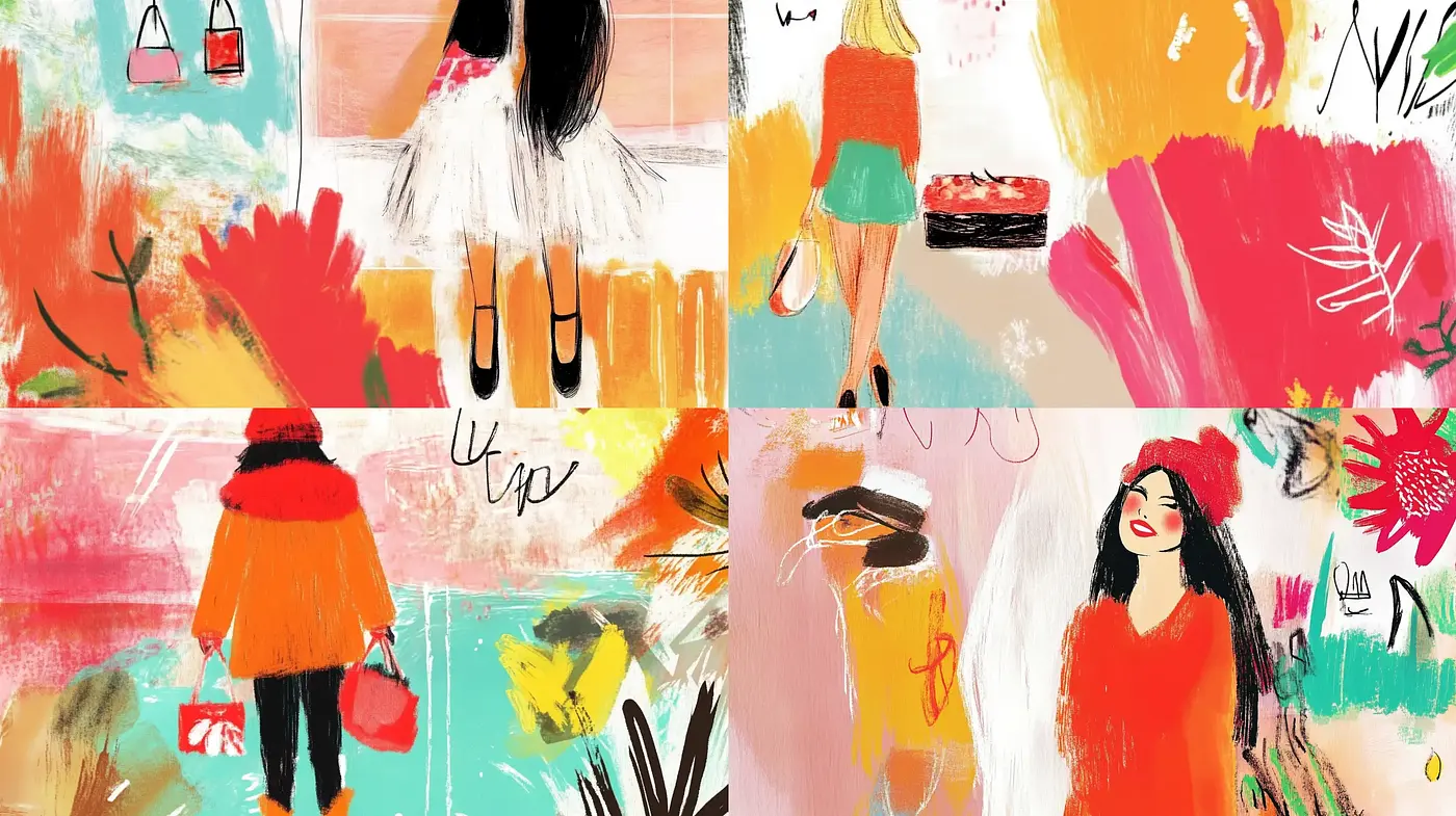 Vibrant Brushstroke Harmony: A Fusion of Abstract Expressionism and Contemporary Illustration - Midjourney sref style