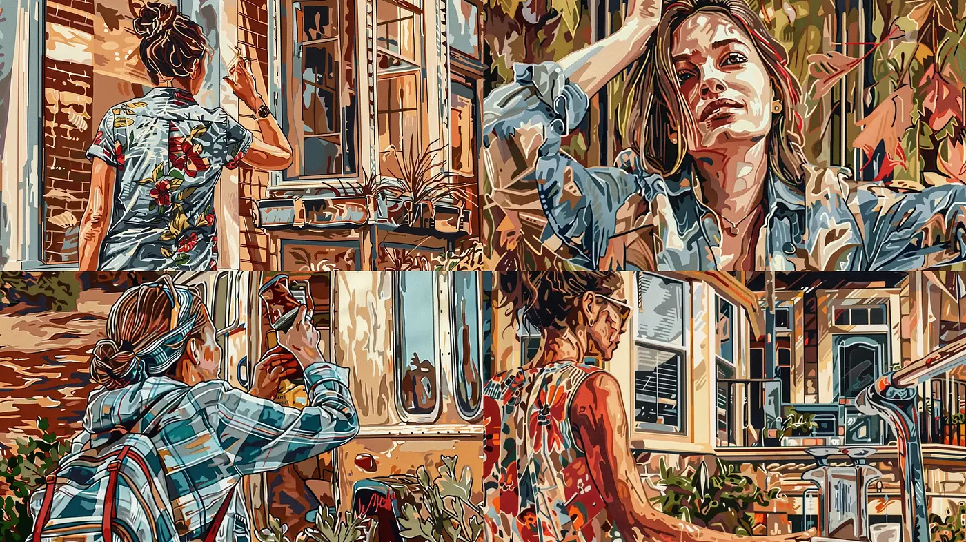 Rustic Elegance in Warm Hues: A Consistent Brushwork Journey - Midjourney sref style