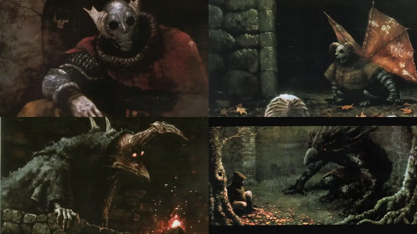 Eerie Gothic Ambience in Dark Fantasy Illustrations - Midjourney sref style