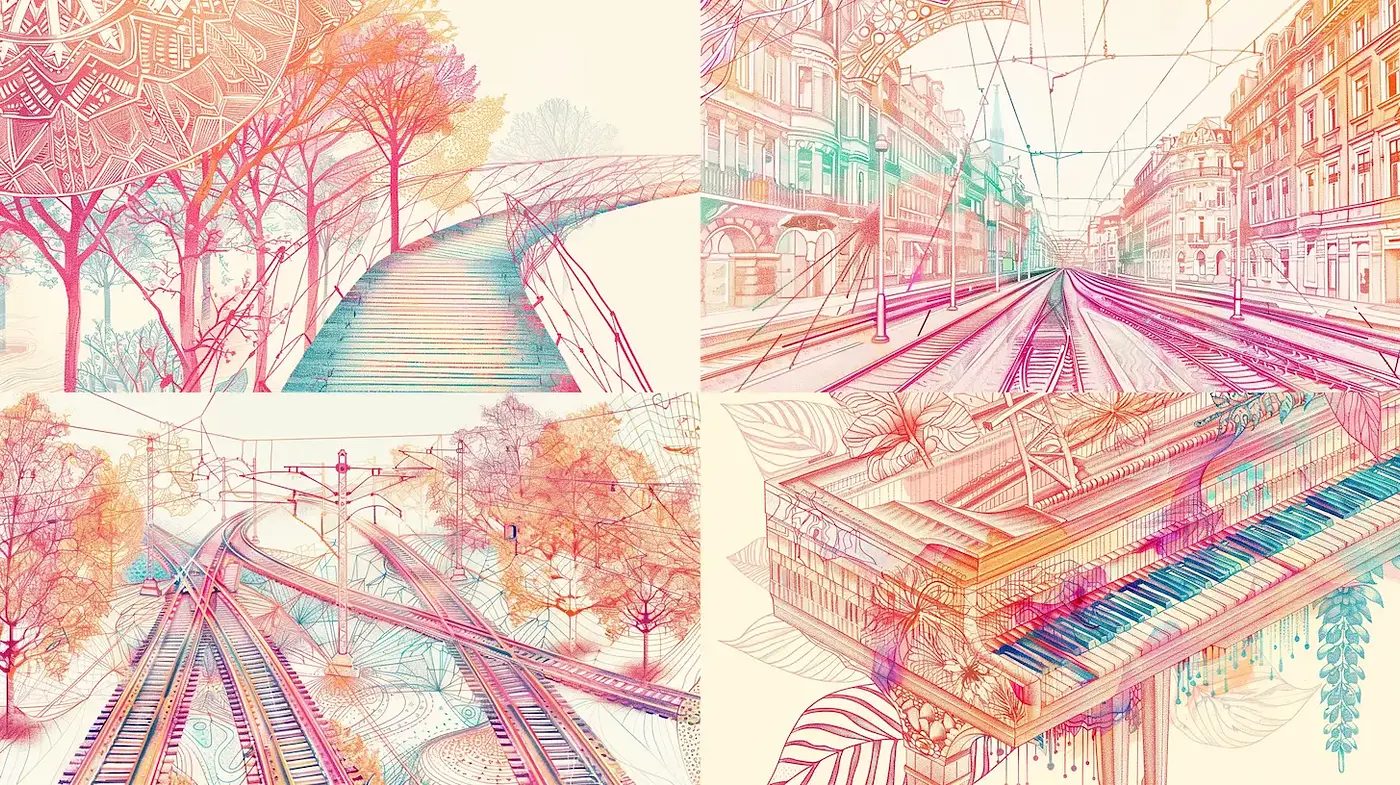 Ethereal Linear Exploration with a Touch of Nostalgia - Midjourney sref style