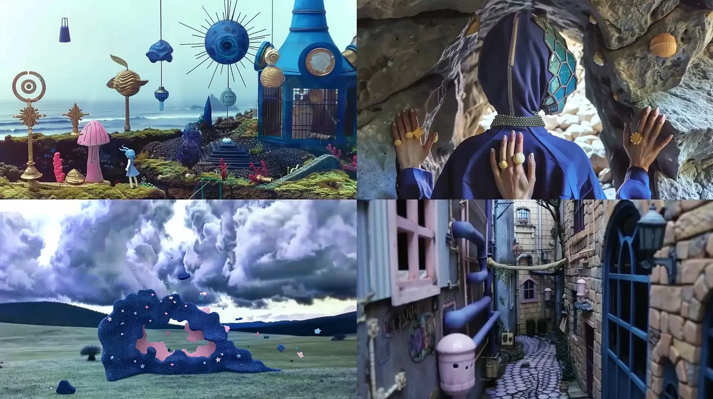 Surrealistic Dreamscape with Ethereal Textures and Muted Tones - Midjourney sref style