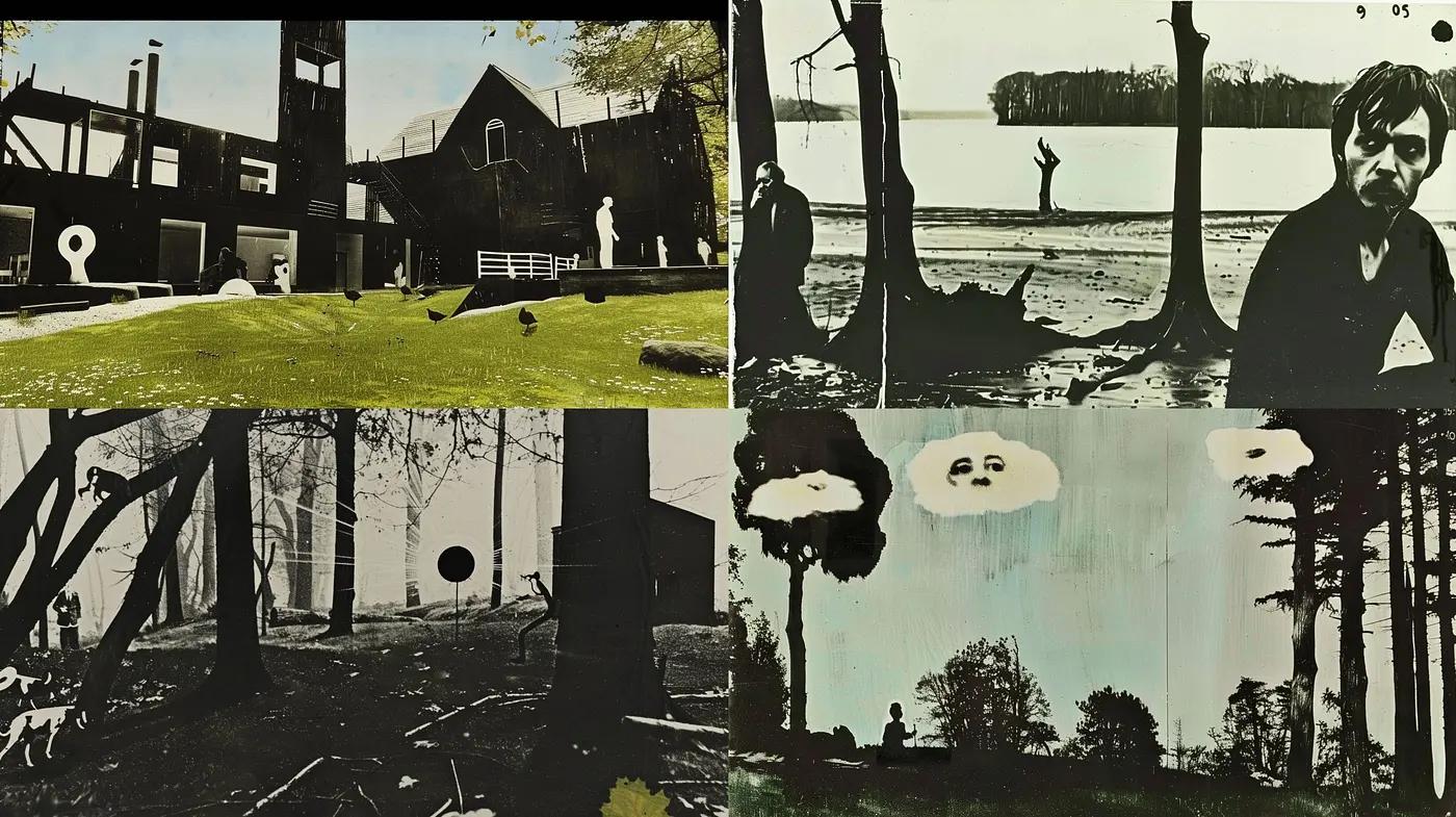 Monochromatic Sepia Echoes with Surrealist Undertones - Midjourney sref style