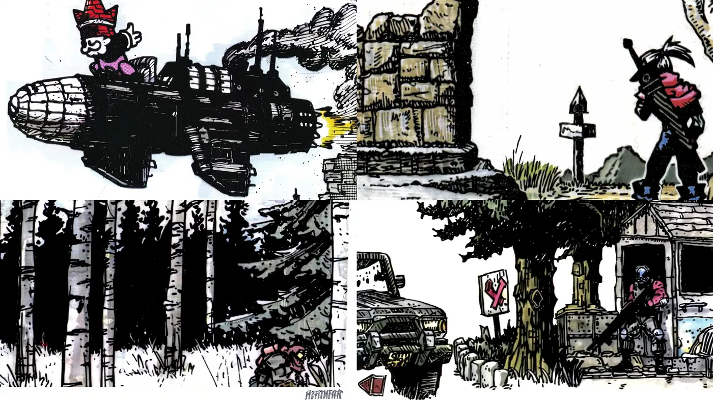 Ink-Stippled Dreamscape: A Harmony of Graphic Novel and Storybook Aesthetics - Midjourney sref style