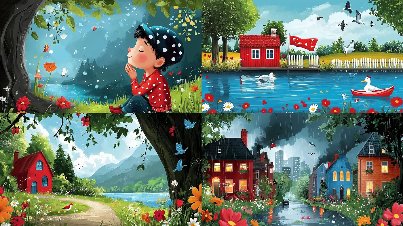 Enchanting Storybook Countryside: A Consistent Vision of Idyllic Rural Charm - Midjourney sref style