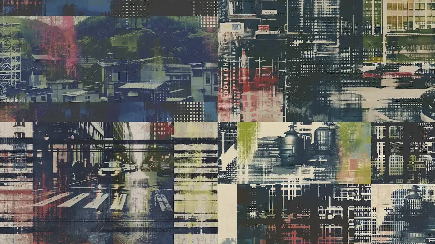 Dynamic Urban Aesthetic with a Layered Visual Approach - Midjourney sref style
