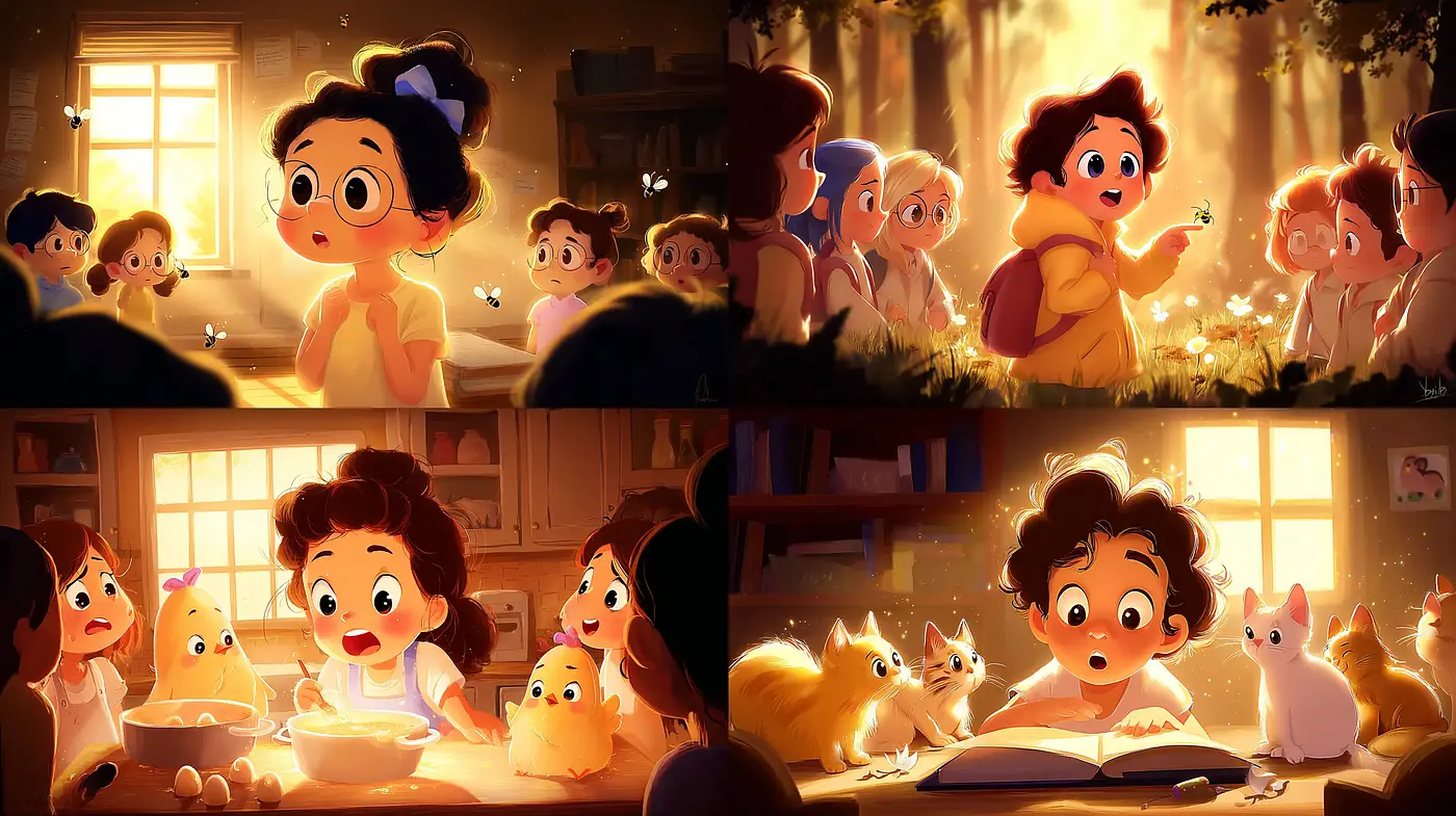 Charming Whimsical Artistry with a Soft Glow - Midjourney sref style