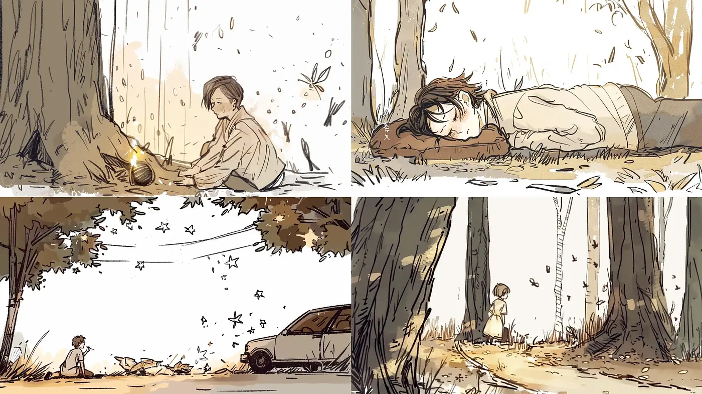 Whimsical Autumnal Sketches with a Nostalgic Essence - Midjourney sref style
