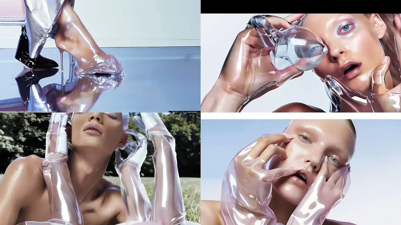 Futuristic and Ethereal Aesthetic with a High-Gloss Finish - Midjourney sref style