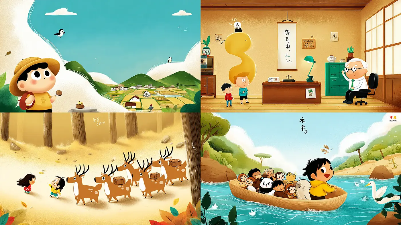 Playful and Whimsical Illustrations with a Cultural Flair - Midjourney sref style