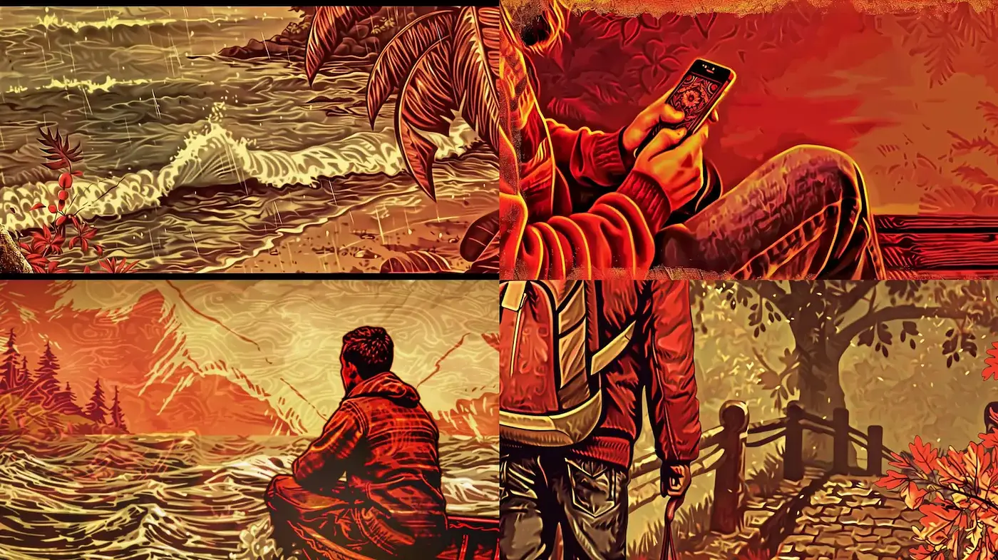 Dynamic and vivid storytelling through stylized illustration - Midjourney sref style