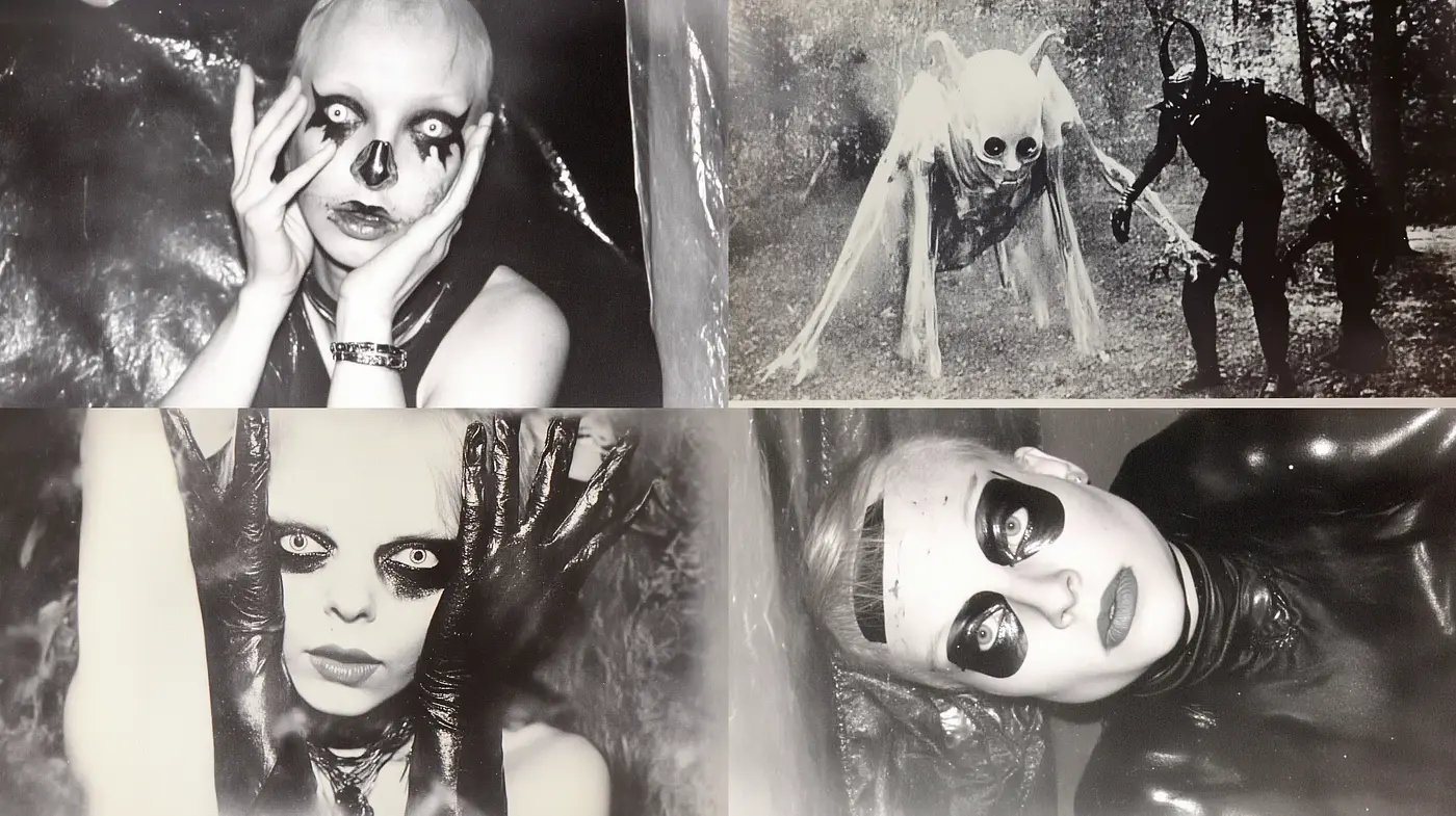 Monochrome Elegance with a Gothic Twist - Midjourney sref style